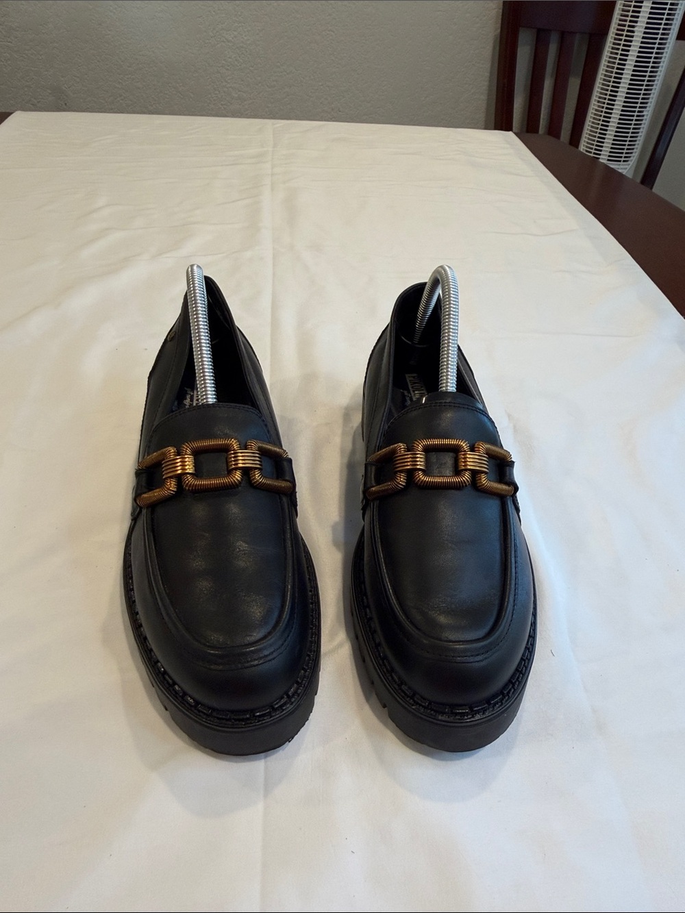 Pikolinos Women's Aviles Platform‎ Loafers Black EU 40 US 9.5 Slip On NWOB